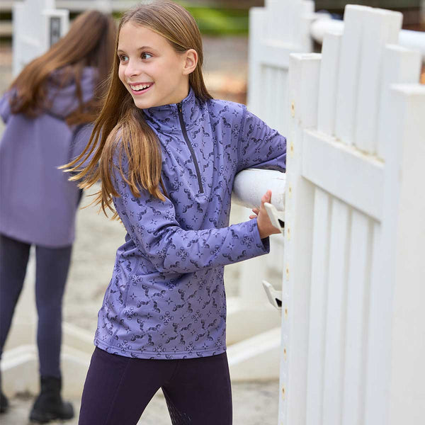 Kerrits First Level Girls Fleece Quarter Zip - Violet